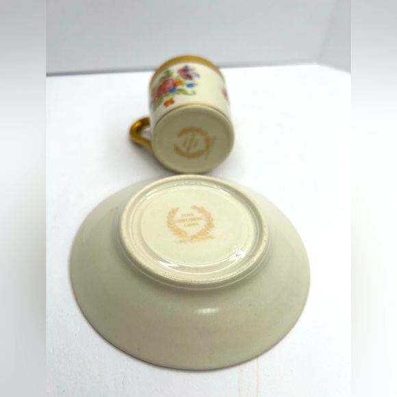 Concorde Fine China Cup and Saucer Floral Gold Trim - Picture 3 of 7